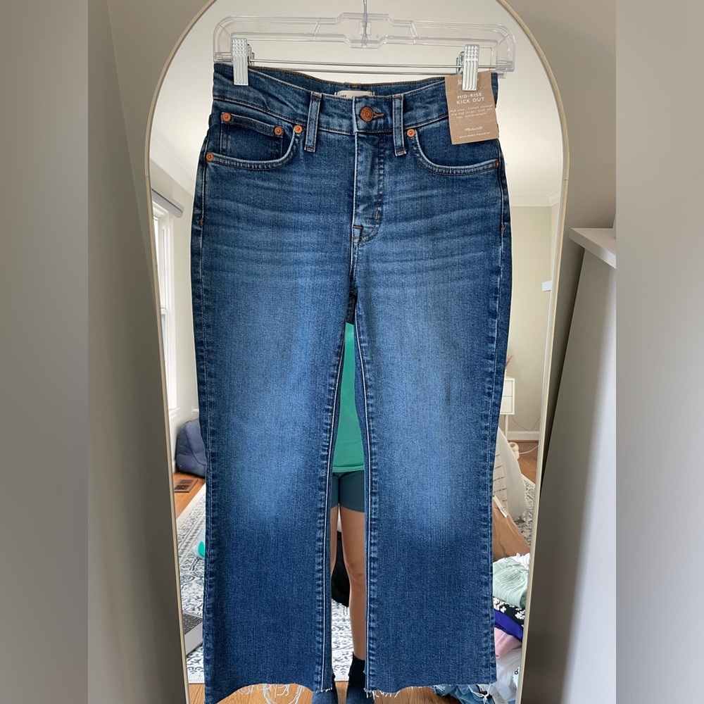 Madewell Kick Out Crop Jeans in Brinton Wash (size petite 25) - tags still on!